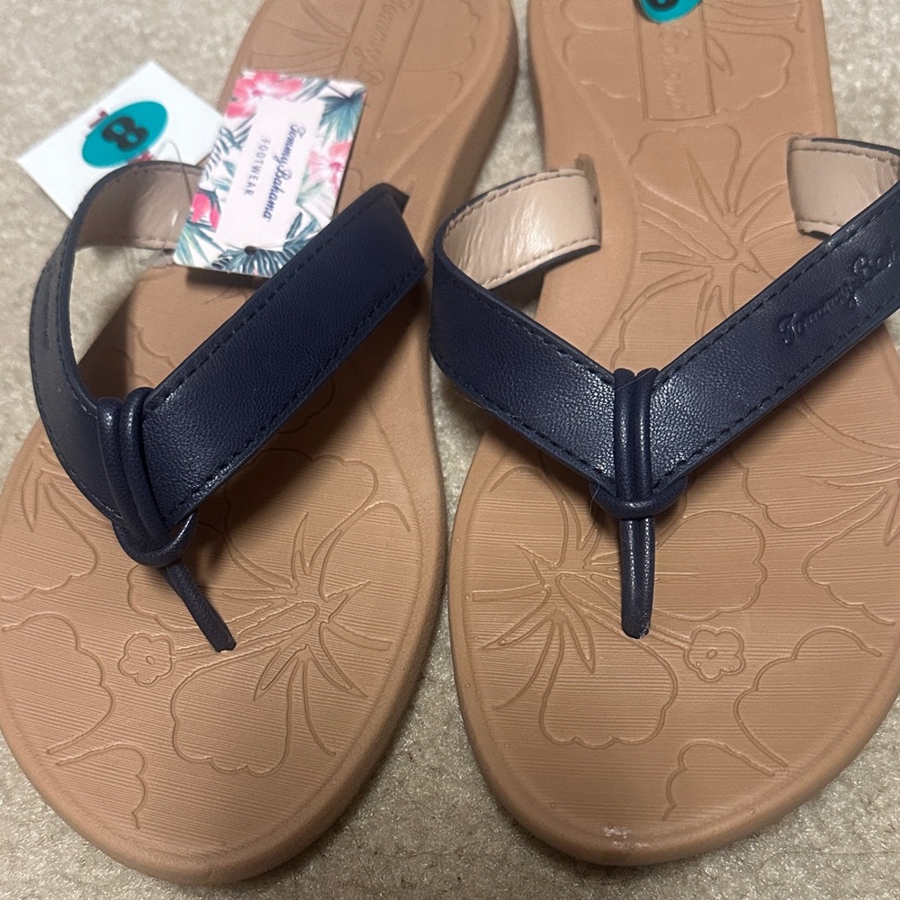 Tommy Bahama Navy and Tan Sandals - Picture 3 of 4